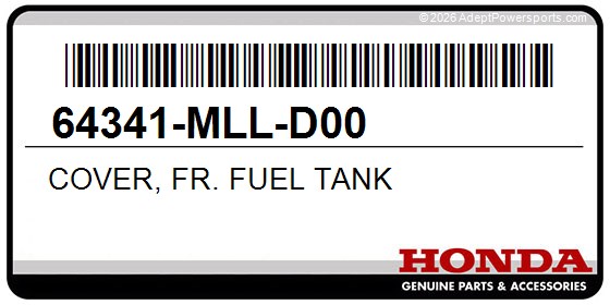 Honda 64341-MLL-D00 Cover, Fr. Fuel Tank