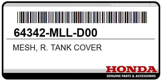 Honda 64342-MLL-D00 Mesh, R. Tank Cover