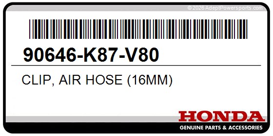 Honda 90646-K87-V80 Clip, Air Hose (16Mm)