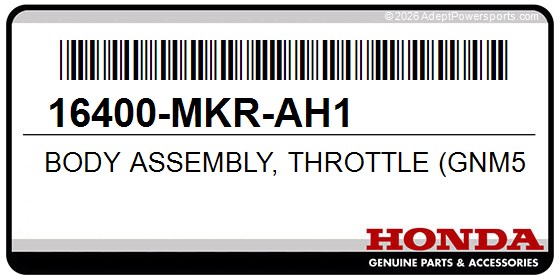 Honda 16400-MKR-AH1 Body Assembly, Throttle (Gnm5b A)