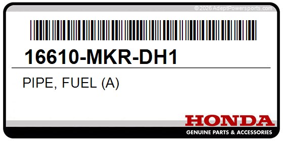 Honda 16610-MKR-DH1 Pipe, Fuel (A)