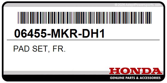Honda 06455-MKR-DH1 Pad Set, Fr.