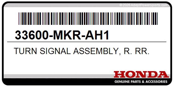Honda 33600-MKR-AH1 Turn Signal Assembly, R. Rr.
