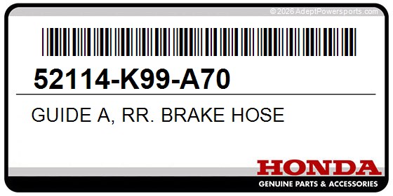 Honda 52114-K99-A70 Guide A, Rr. Brake Hose