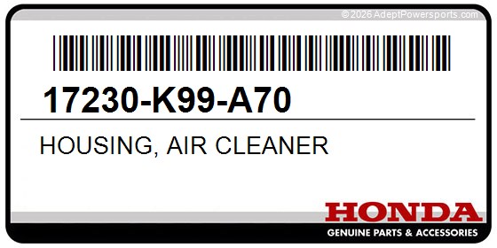Honda 17230-K99-A70 Housing, Air Cleaner