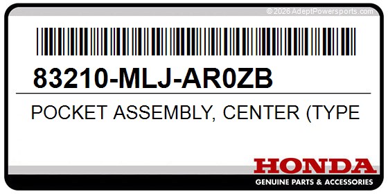 Honda 83210-MLJ-AR0ZB Pocket Assembly, Center (Type1)