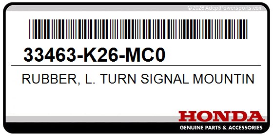 Honda 33463-K26-MC0 Rubber, L. Turn Signal Mounting