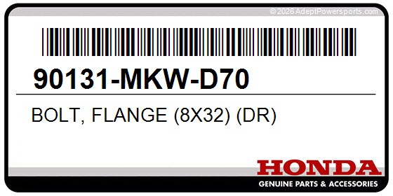 Honda 90131-MKW-D70 Bolt, Flange (8X32) (Dr)