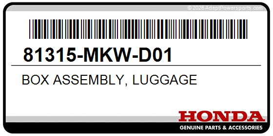 Honda 81315-MKW-D01 Box Assembly, Luggage