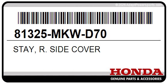 Honda 81325-MKW-D70 Stay, R. Side Cover
