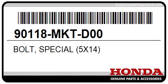Honda 90118-MKT-D00 Bolt, Special (5X14)