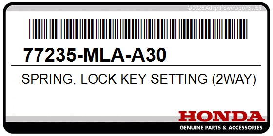 Honda 77235-MLA-A30 Spring, Lock Key Setting (2Way) (Wave)