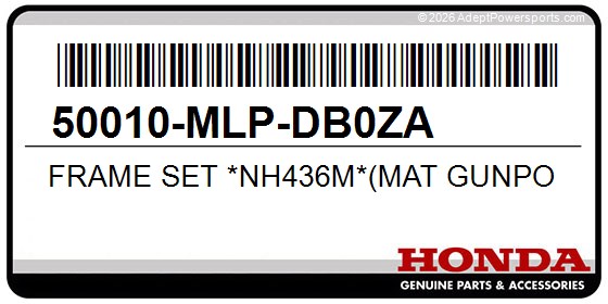 Honda 50010-MLP-DB0ZA Frame Set *Nh436m*(Mat Gunpowder Black Metallic)