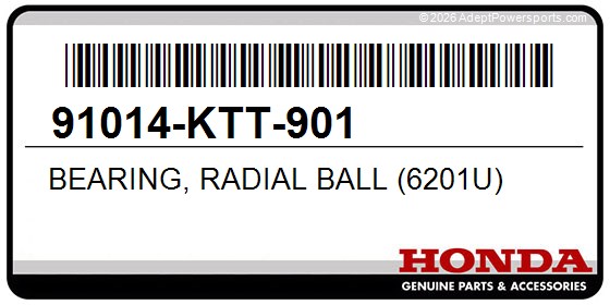 Honda 91014-KTT-901 Bearing, Radial Ball (6201U)