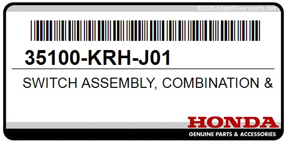 Honda 35100-KRH-J01 Switch Assembly, Combination & Lock  (Na Use Alt: 35010-Krh-J00)