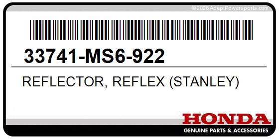 Honda 33741-MS6-922 Reflector, Reflex (Stanley)