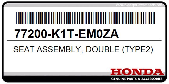 Honda 77200-K1T-EM0ZA Seat Assembly, Double (Type2)