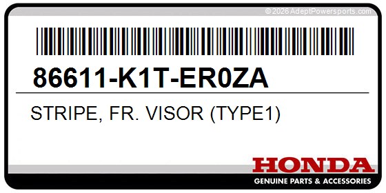 Honda 86611-K1T-ER0ZA Stripe, Fr. Visor (Type1)