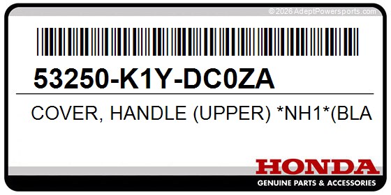 Honda 53250-K1Y-DC0ZA Cover, Handle (Upper) *Nh1*(Black)