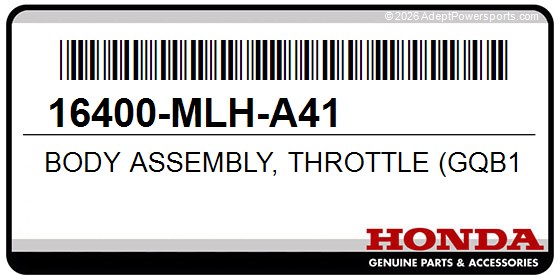 Honda 16400-MLH-A41 Body Assembly, Throttle (Gqb1c A)