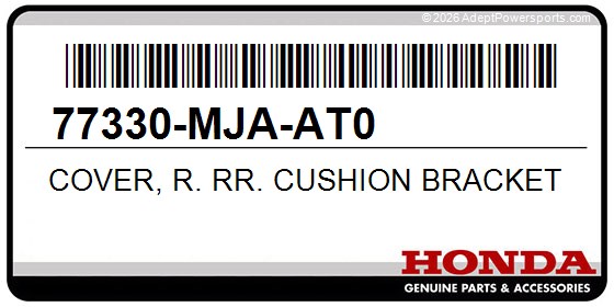 Honda 77330-MJA-AT0 Cover, R. Rr. Cushion Bracket