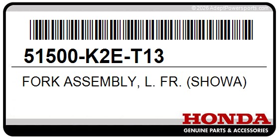 Honda 51500-K2E-T13 Fork Assembly, L. Fr. (Showa)