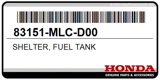 Honda 83151-MLC-D00 Shelter, Fuel Tank