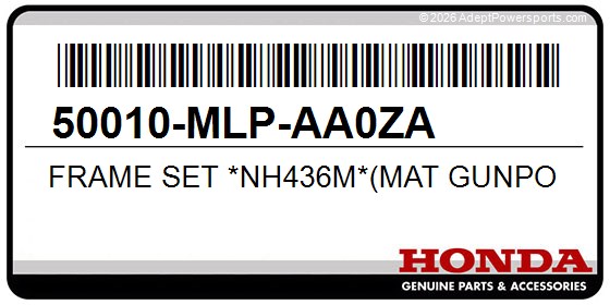 Honda 50010-MLP-AA0ZA Frame Set *Nh436m*(Mat Gunpowder Black Metallic)