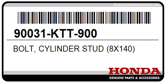 Honda 90031-KTT-900 Bolt, Cylinder Stud (8X140)