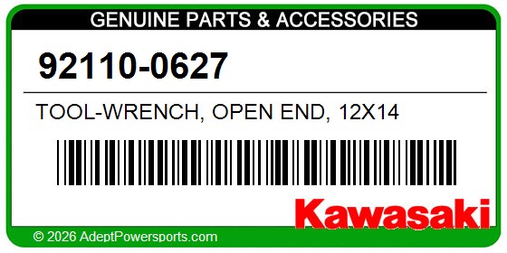 Kawasaki 92110-0627 Tool-Wrench, Open End, 12X14
