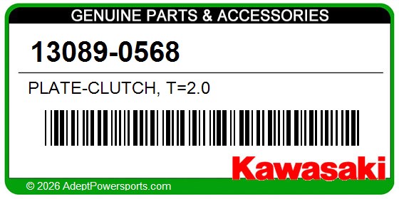 Kawasaki 13089-0568 Plate-Clutch, T=2.0