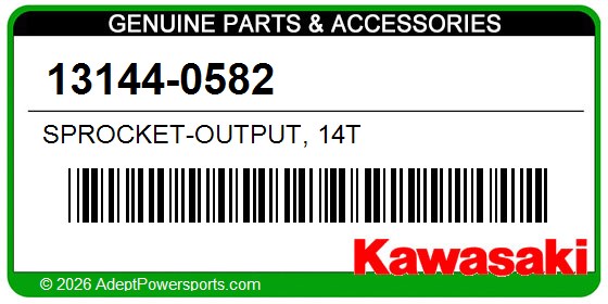 Kawasaki 13144-0582 Sprocket-Output, 14T