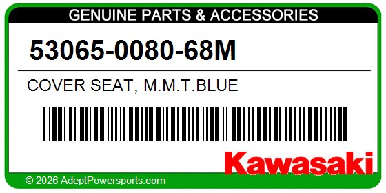 Kawasaki 53065-0080-68M Cover Seat, M.M.T.Blue