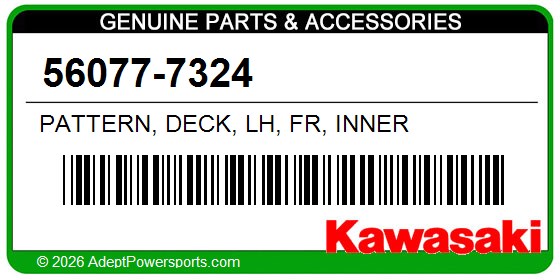 Kawasaki 56077-7324 Pattern, Deck, Lh, Fr, Inner