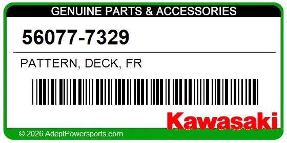 Kawasaki 56077-7329 Pattern, Deck, Fr