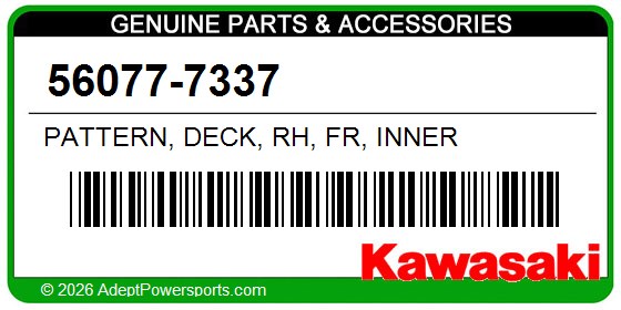Kawasaki 56077-7337 Pattern, Deck, Rh, Fr, Inner