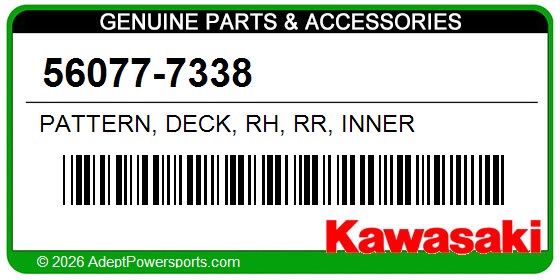 Kawasaki 56077-7338 Pattern, Deck, Rh, Rr, Inner