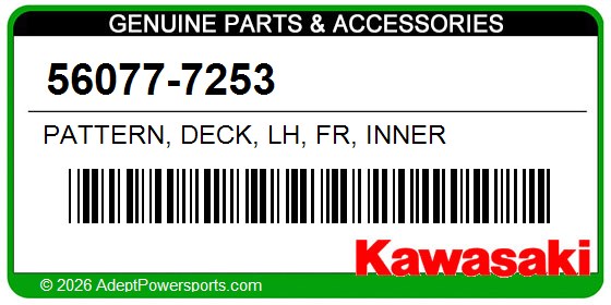 Kawasaki 56077-7253 Pattern, Deck, Lh, Fr, Inner