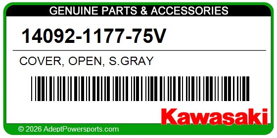 Kawasaki 14092-1177-75V Cover, Open, S.Gray