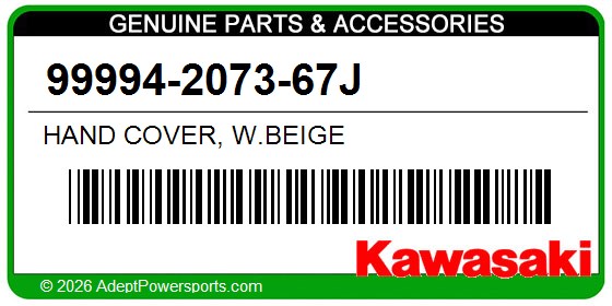 Kawasaki 99994-2073-67J Hand Cover, W.Beige