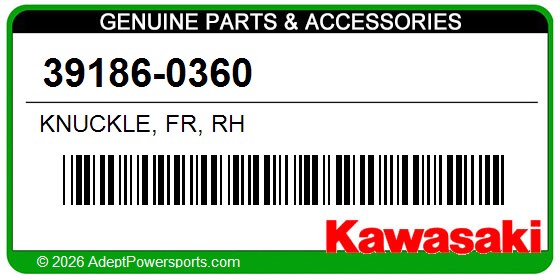 Kawasaki 39186-0360 Knuckle, Fr, Rh
