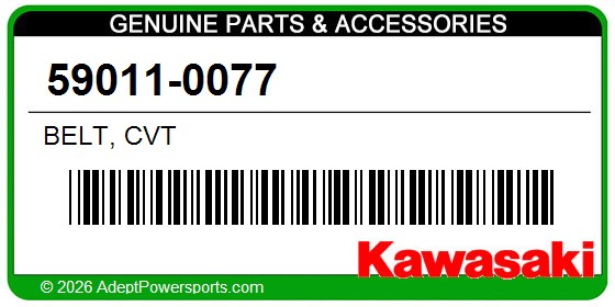 Kawasaki 59011-0077 Belt, Cvt