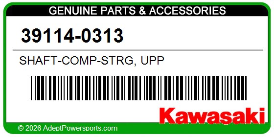 Kawasaki 39114-0313 Shaft-Comp-Strg, Upp