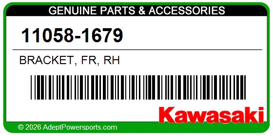 Kawasaki 11058-1679 Bracket, Fr, Rh