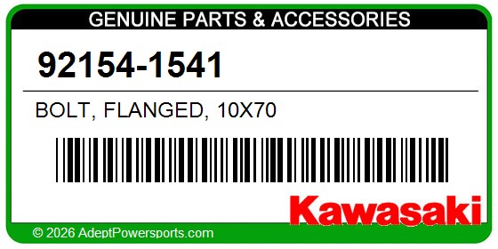 Kawasaki 92154-1541 Bolt, Flanged, 10X70