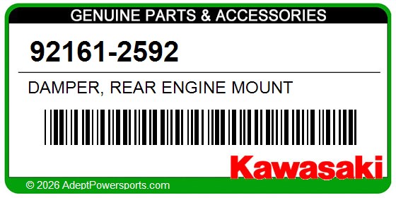Kawasaki 92161-2592 Damper, Rear Engine Mount