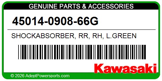 Kawasaki 45014-0908-66G Shockabsorber, Rr, Rh, L.Green