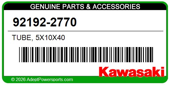 Kawasaki 92192-2770 Tube, 5X10x40