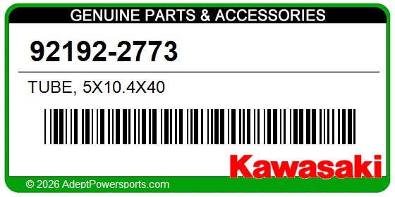Kawasaki 92192-2773 Tube, 5X10.4X40