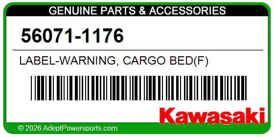 Kawasaki 56071-1176 Label-Warning, Cargo Bed(F)